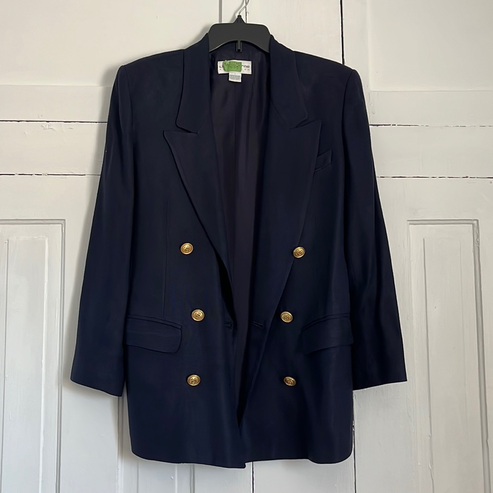 Liz Claiborne 90s Linen Blazer  - 10